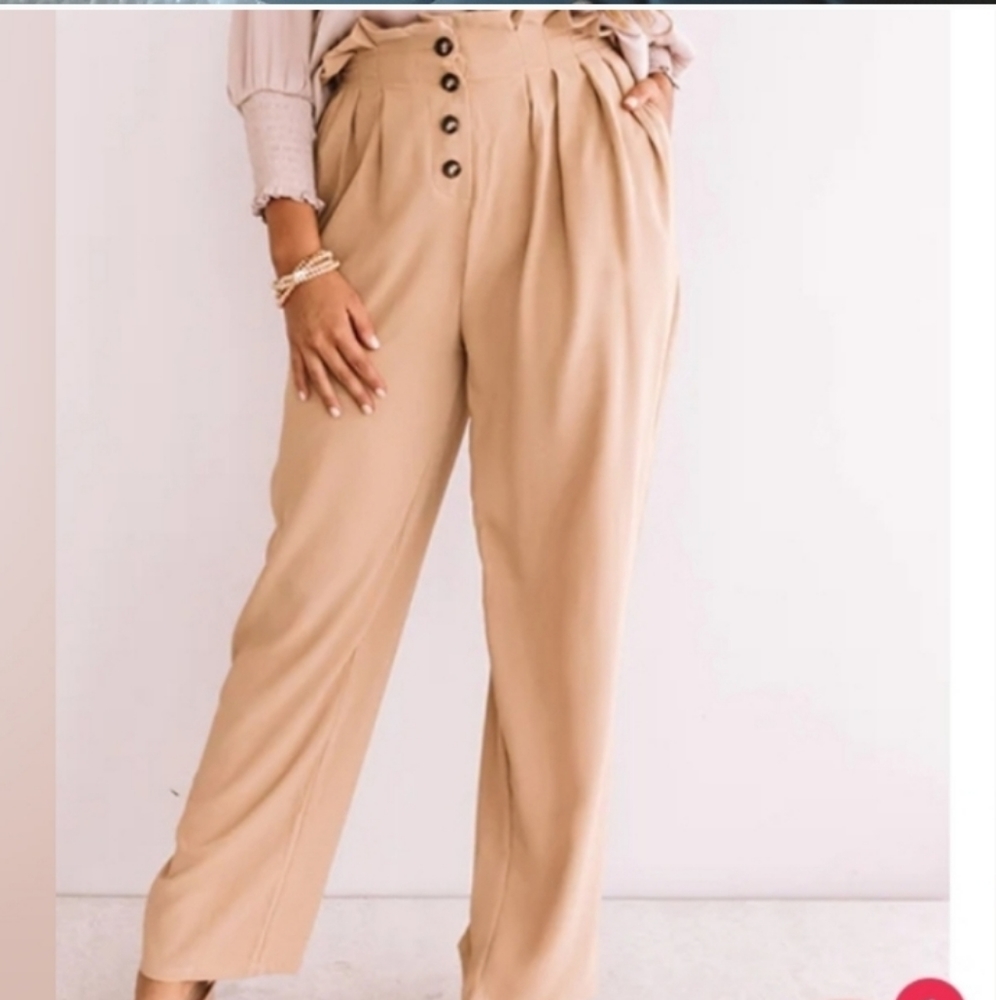 NWOT Trouser Pants/slacks Med  womens High Waisted Light Weight Fabric